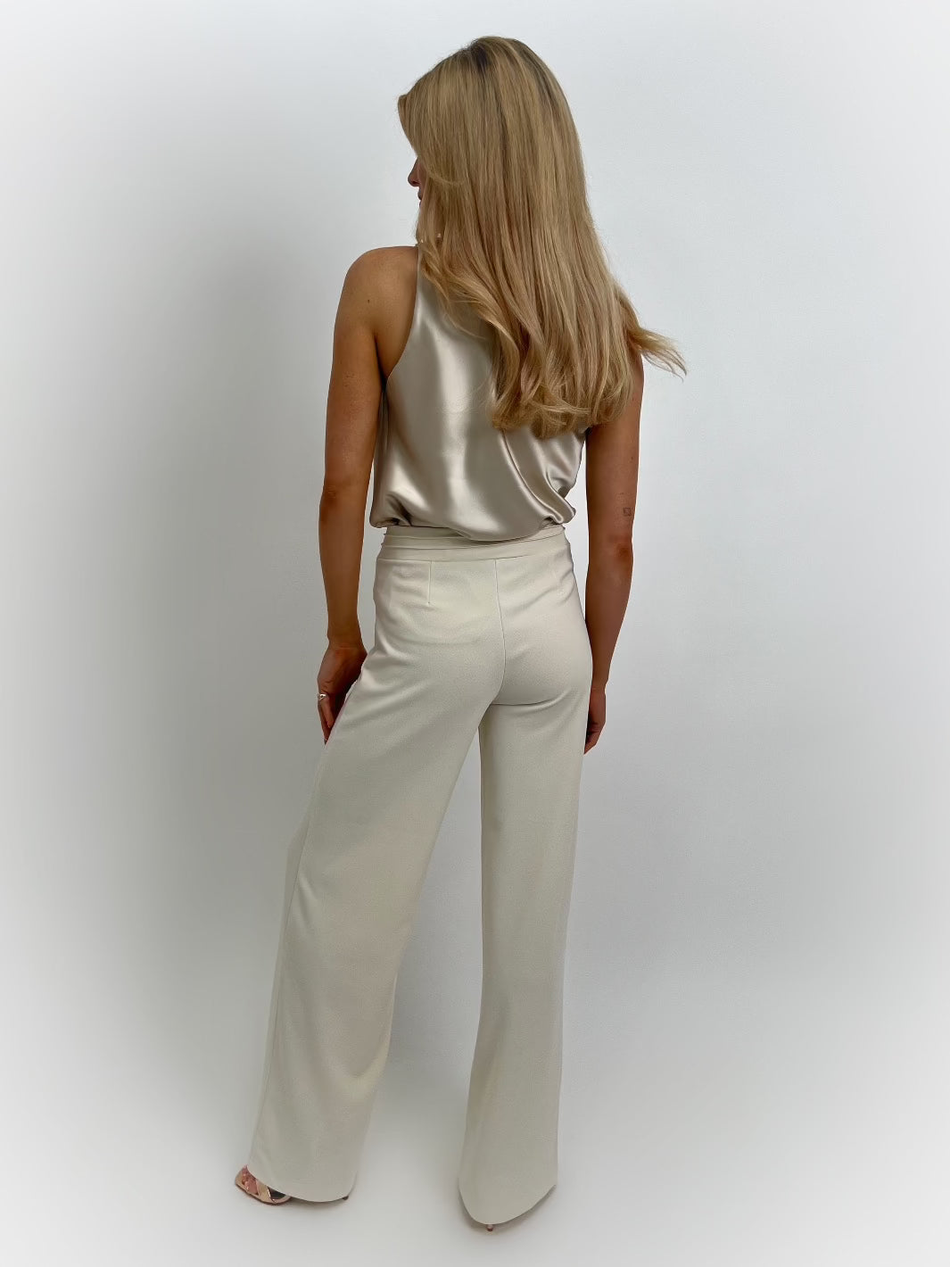 Kate & Pippa Cooper Cowl Neck Cami In Champagne-Nicola Ross