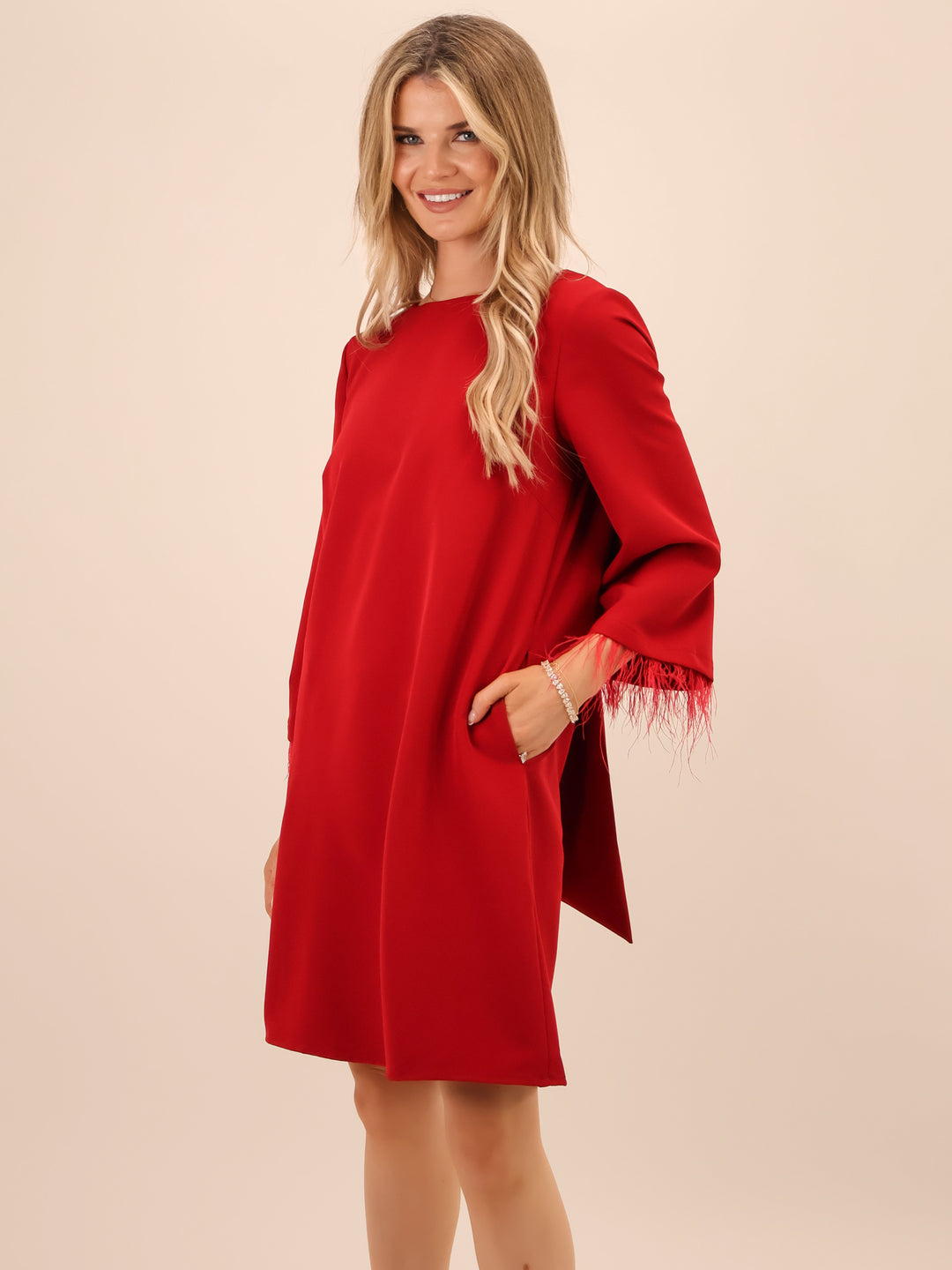 Kate & Pippa Dakota Mini Dress In Berry-Nicola Ross
