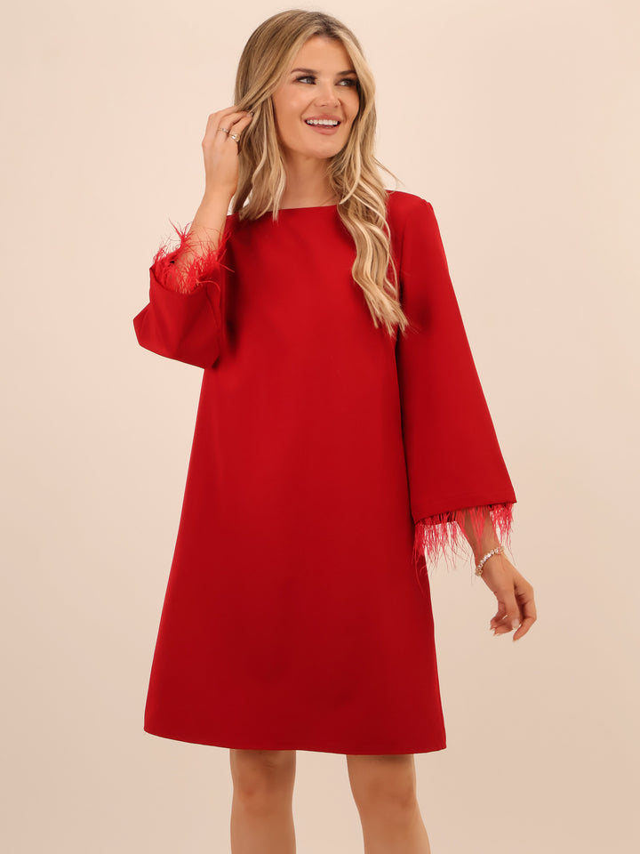 Kate & Pippa Dakota Mini Dress In Berry-Nicola Ross