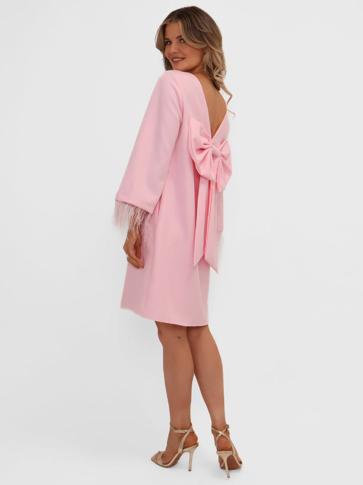 Kate & Pippa Dakota Mini Shift Dress In Pink-Nicola Ross