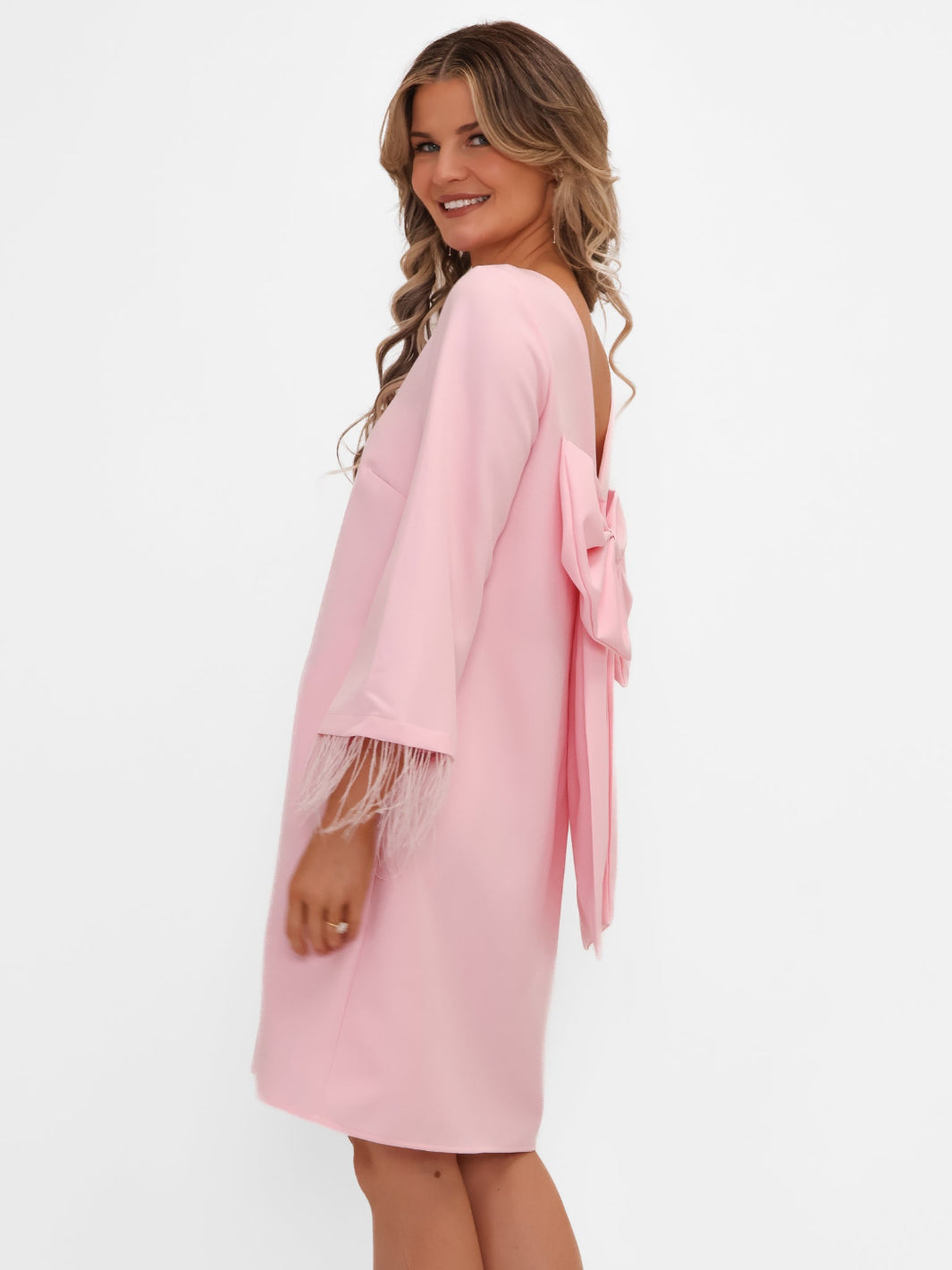 Kate & Pippa Dakota Mini Shift Dress In Pink-Nicola Ross