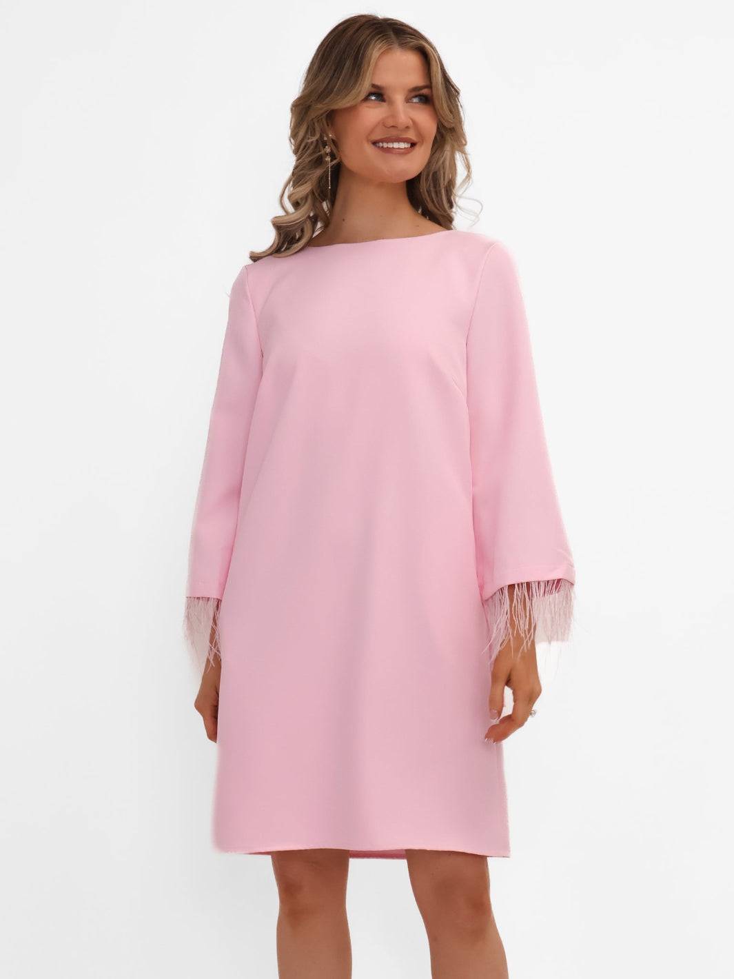 Kate & Pippa Dakota Mini Shift Dress In Pink-Nicola Ross