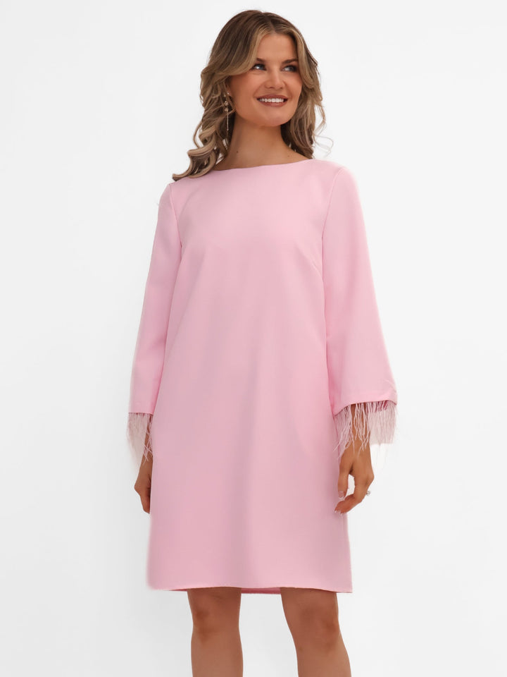 Kate & Pippa Dakota Mini Shift Dress In Pink-Nicola Ross