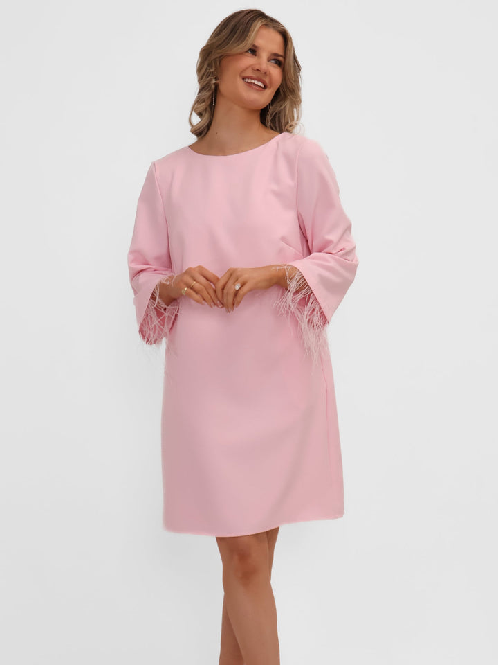 Kate & Pippa Dakota Mini Shift Dress In Pink-Nicola Ross