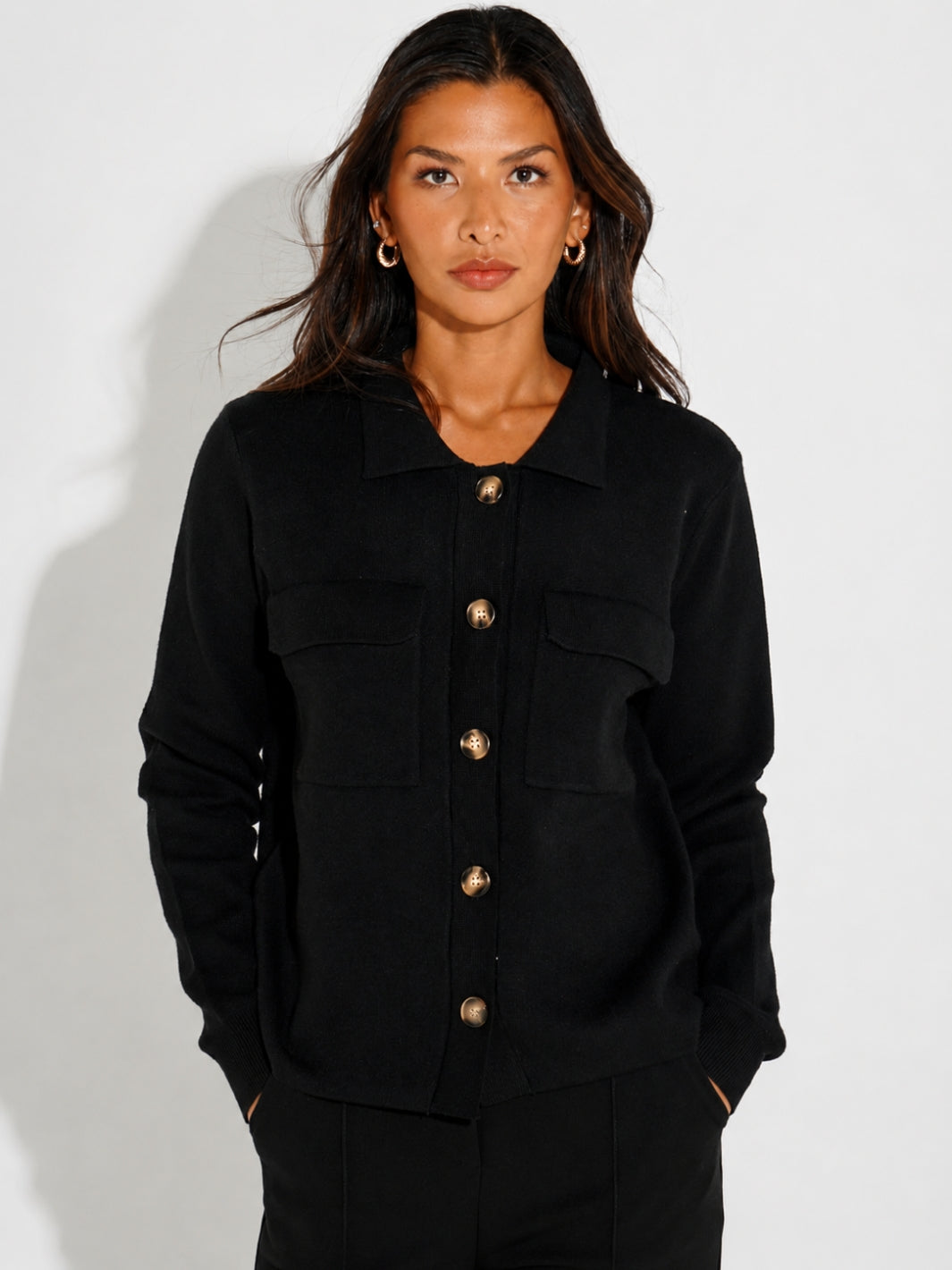 Kate & Pippa Dani Cardigan In Black-Nicola Ross