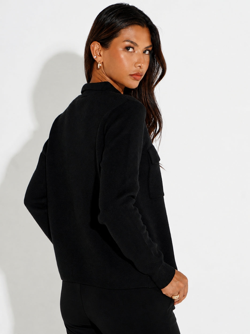 Kate & Pippa Dani Cardigan In Black-Nicola Ross