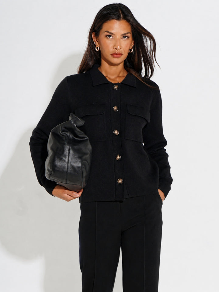 Kate & Pippa Dani Cardigan In Black-Nicola Ross