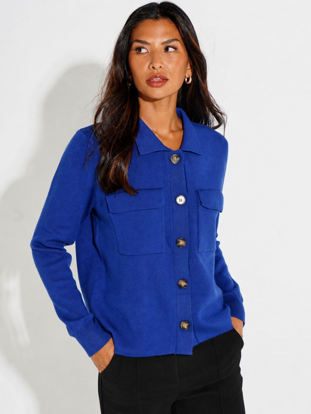 Kate & Pippa Dani Cardigan In Blue-Nicola Ross