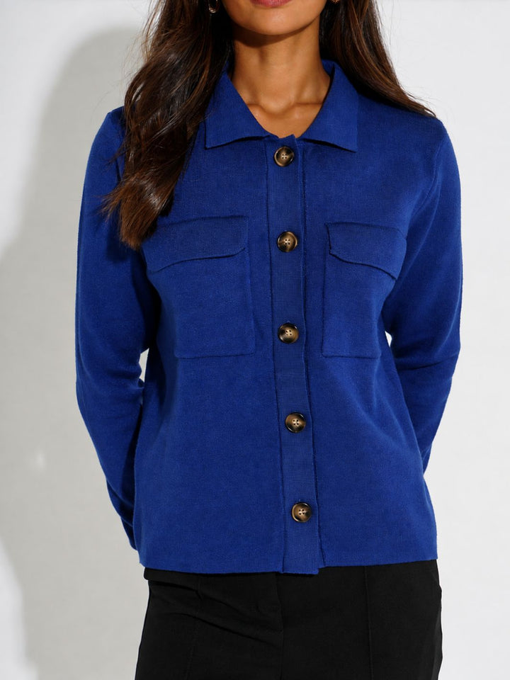 Kate & Pippa Dani Cardigan In Blue-Nicola Ross