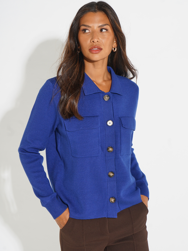 Kate & Pippa Dani Cardigan In Blue-Nicola Ross