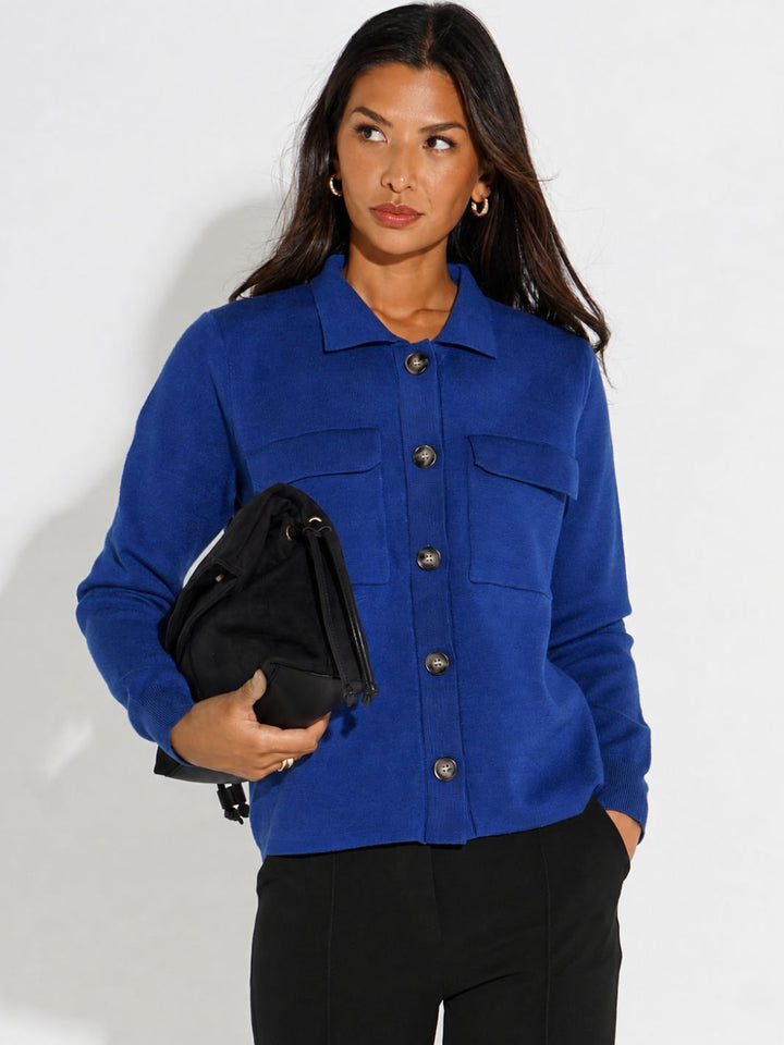 Kate & Pippa Dani Cardigan In Blue-Nicola Ross