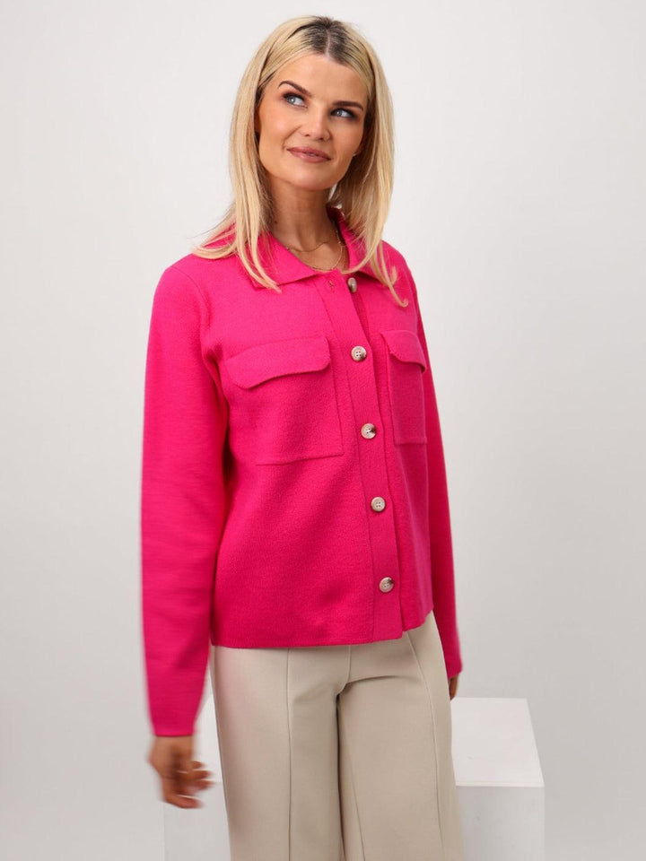 Kate & Pippa Dani Cardigan In Cerise Pink-Nicola Ross