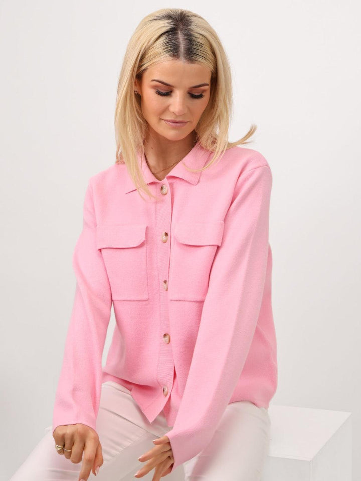 Kate & Pippa Dani Cardigan In Light Pink-Nicola Ross