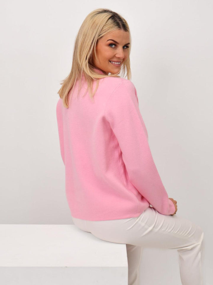 Kate & Pippa Dani Cardigan In Light Pink-Nicola Ross