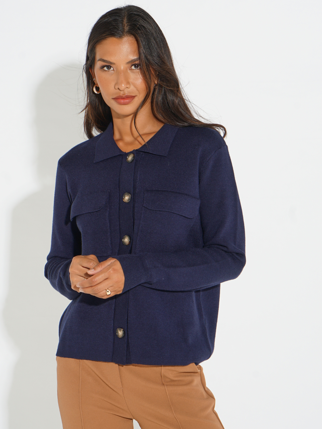 Kate & Pippa Dani Cardigan In Navy-Nicola Ross