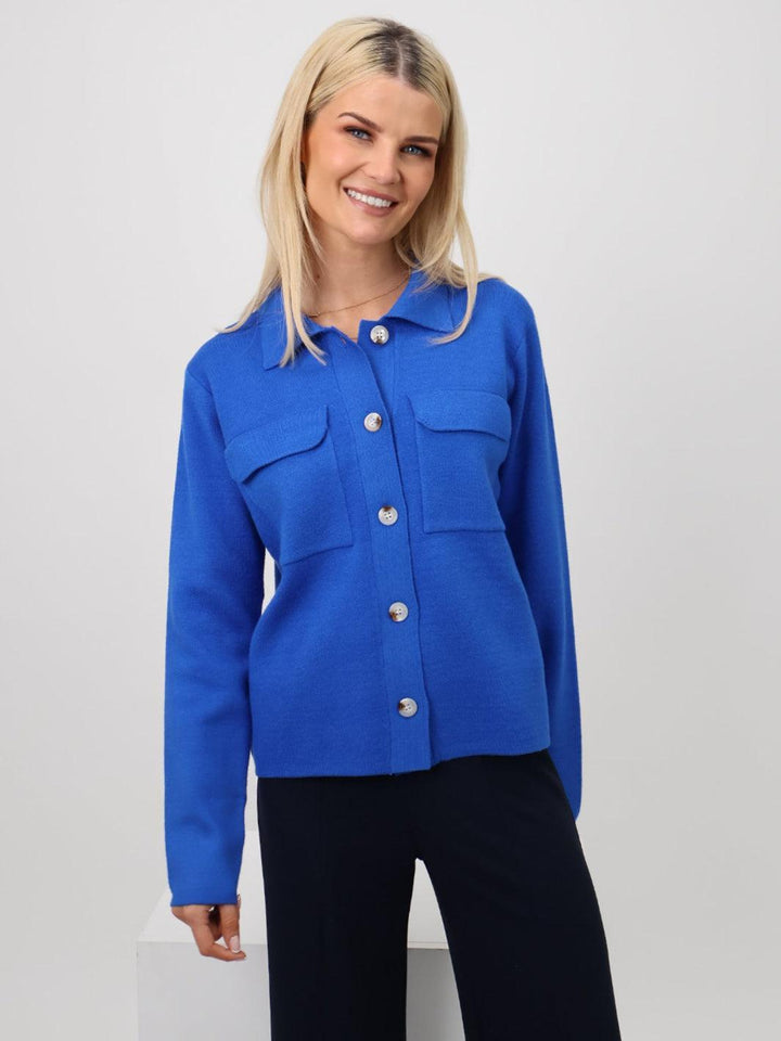 Kate & Pippa Dani Cardigan In Royal Blue-Nicola Ross