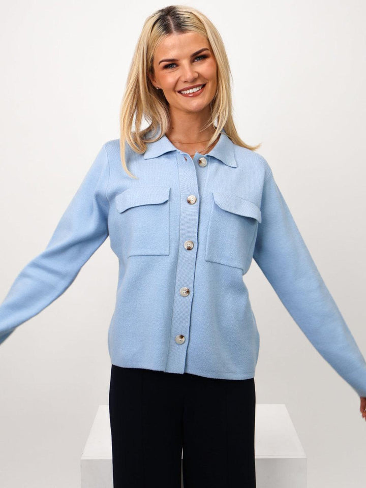 Kate & Pippa Dani Cardigan In Sky Blue-Nicola Ross