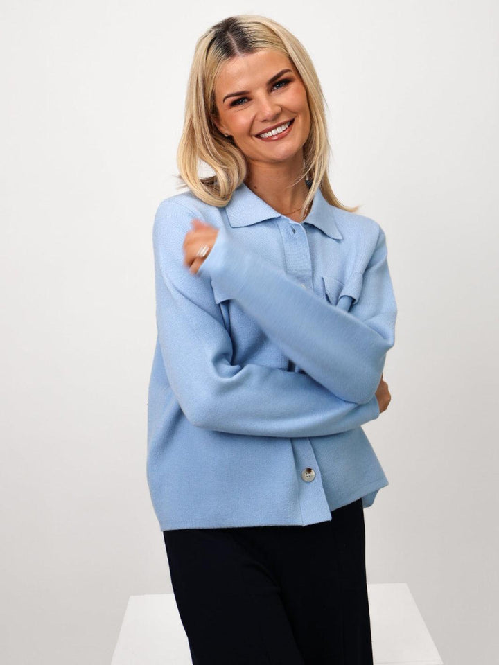 Kate & Pippa Dani Cardigan In Sky Blue-Nicola Ross