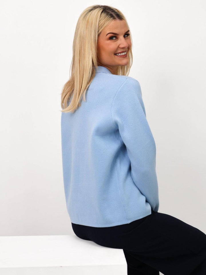 Kate & Pippa Dani Cardigan In Sky Blue-Nicola Ross