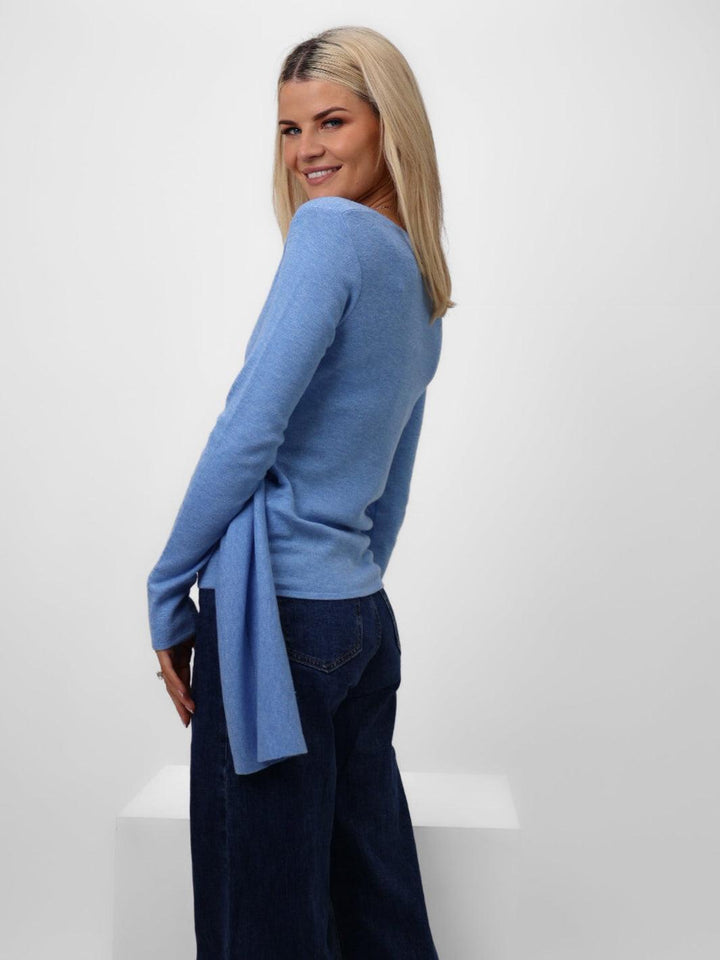Kate & Pippa Drew Top In Blue-Nicola Ross