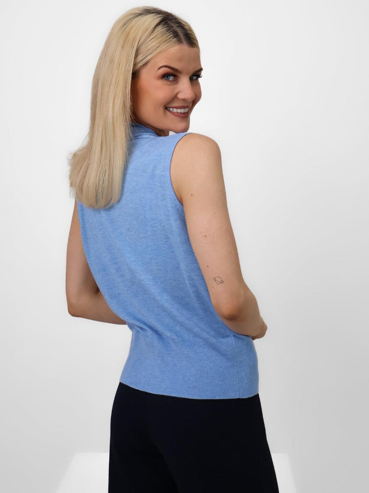 Kate & Pippa Eden Sleeveless Top In Blue-Nicola Ross
