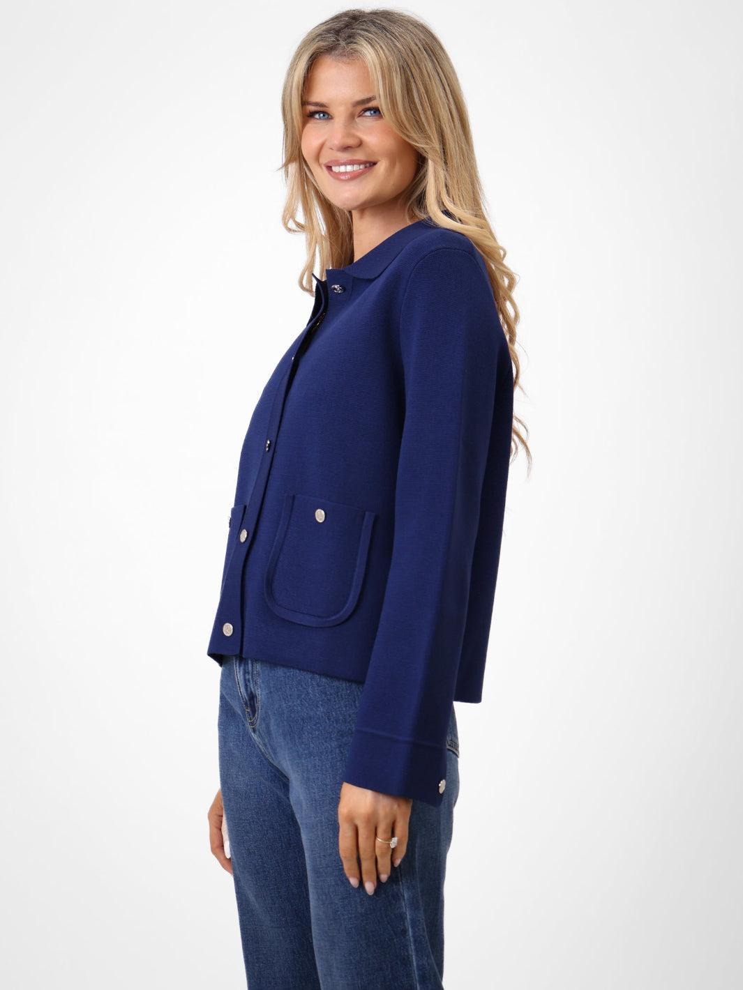 Kate & Pippa Emily Cardigan In Navy-Nicola Ross
