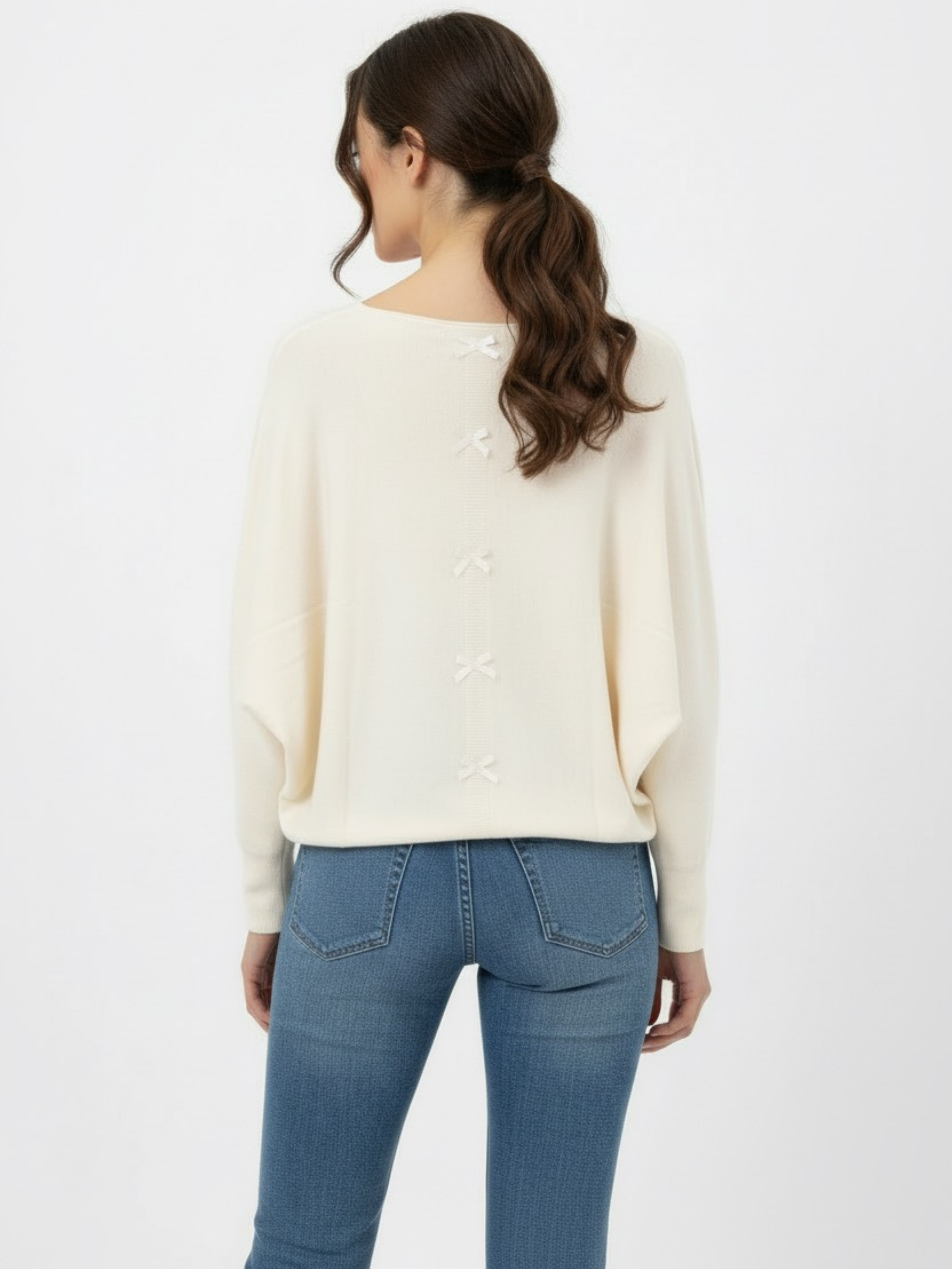 Kate & Pippa Farfalla Knit in Cream-Nicola Ross