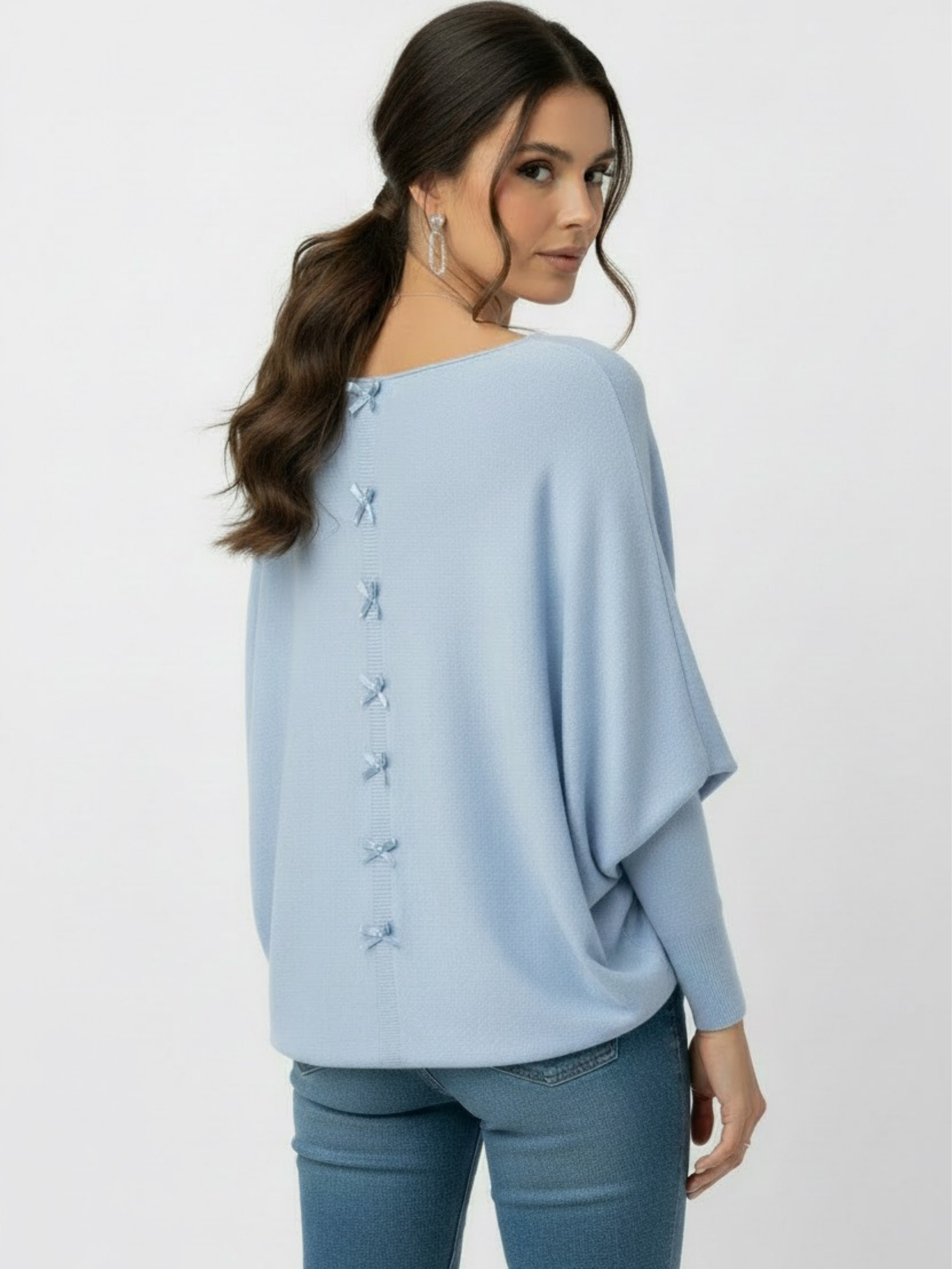 Kate & Pippa Farfalla Knit in Light Blue-Nicola Ross