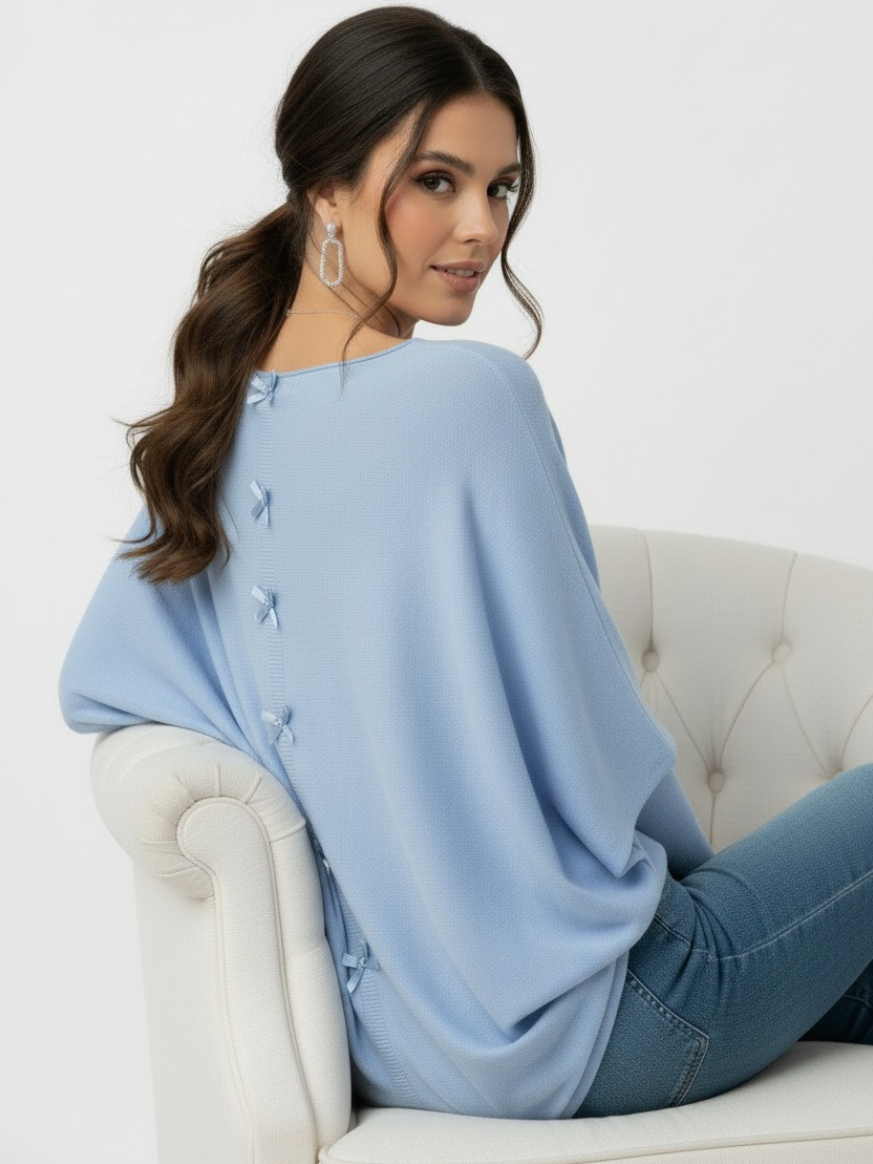 Kate & Pippa Farfalla Knit in Light Blue-Nicola Ross