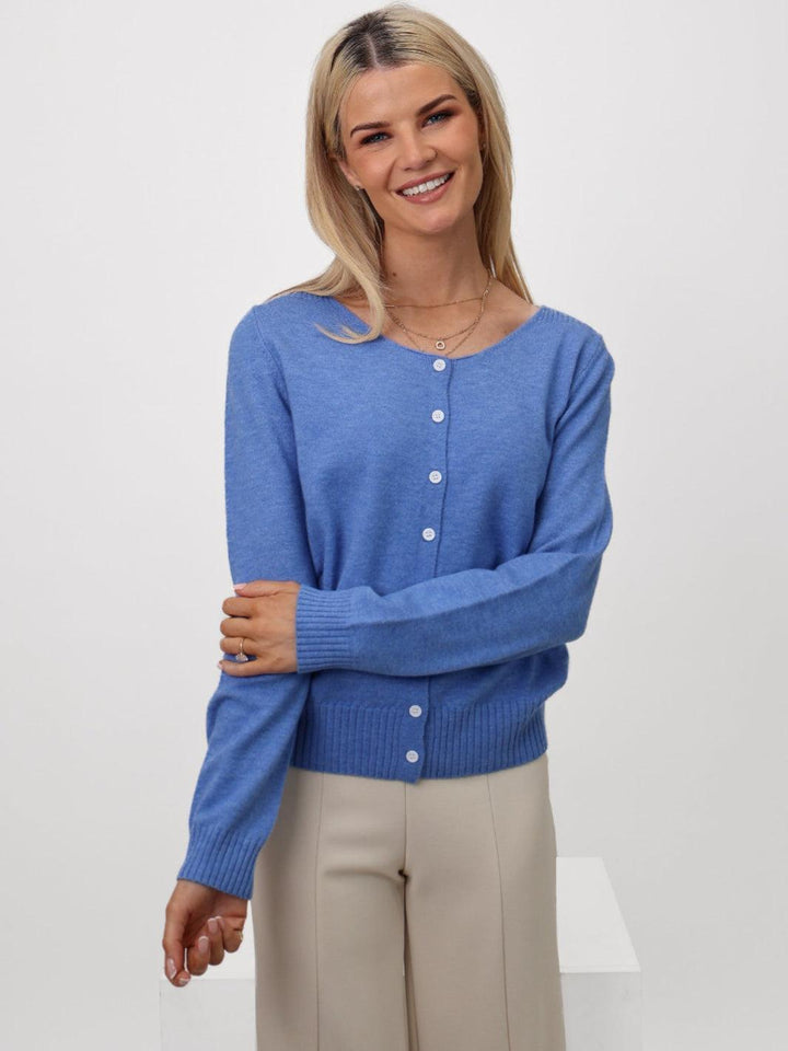 Kate & Pippa Fern Cardigan In Blue-Nicola Ross