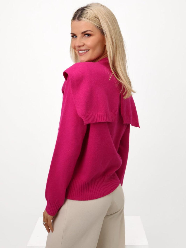 Kate & Pippa Fern Cardigan In Cerise Pink-Nicola Ross