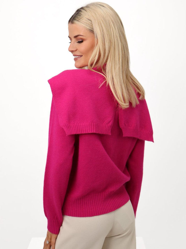 Kate & Pippa Fern Cardigan In Cerise Pink-Nicola Ross