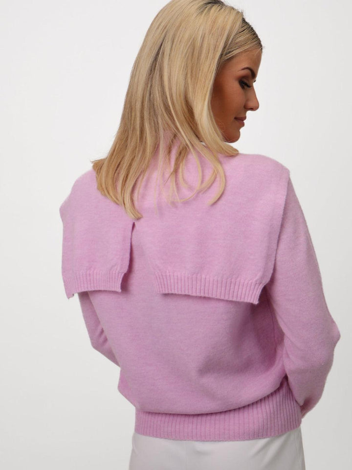 Kate & Pippa Fern Cardigan In Light Pink-Nicola Ross
