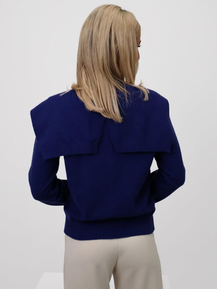 Kate & Pippa Fern Cardigan In Navy-Nicola Ross