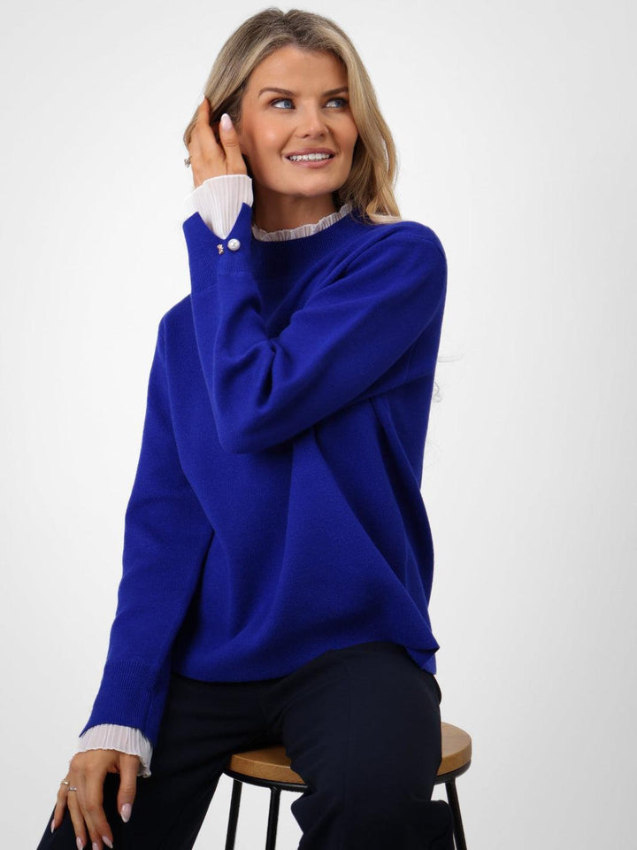Kate & Pippa Gracie Knit Jumper In Blue-Nicola Ross