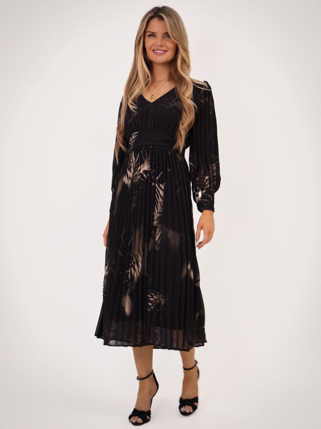 Kate & Pippa Hannah Dress In Black Print-Nicola Ross