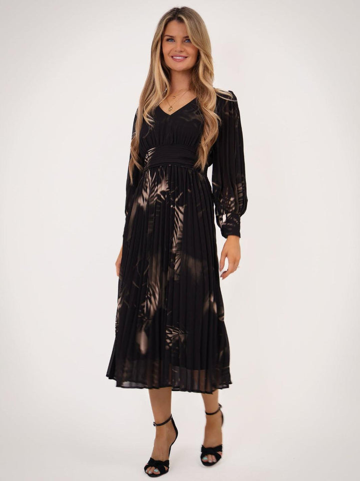 Kate & Pippa Hannah Dress In Black Print-Nicola Ross