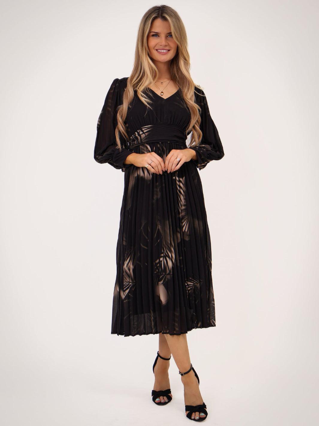 Kate & Pippa Hannah Dress In Black Print-Nicola Ross