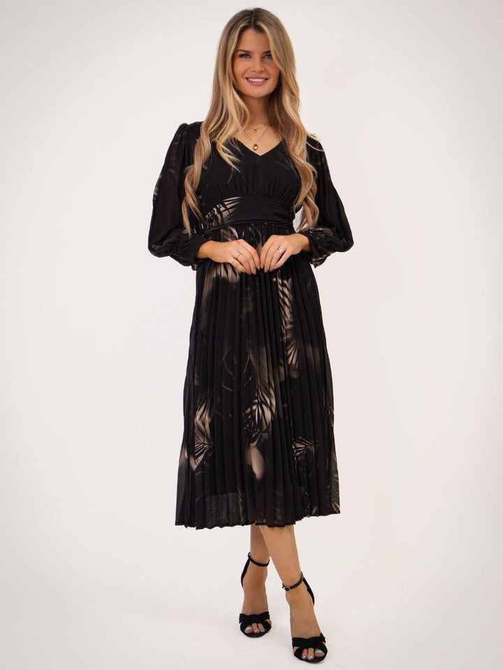 Kate & Pippa Hannah Dress In Black Print-Nicola Ross
