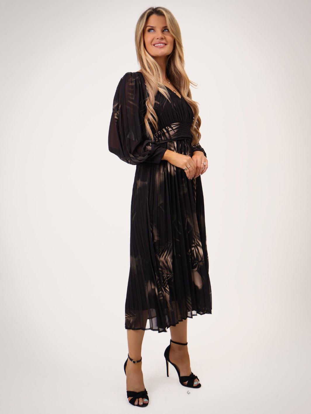 Kate & Pippa Hannah Dress In Black Print-Nicola Ross