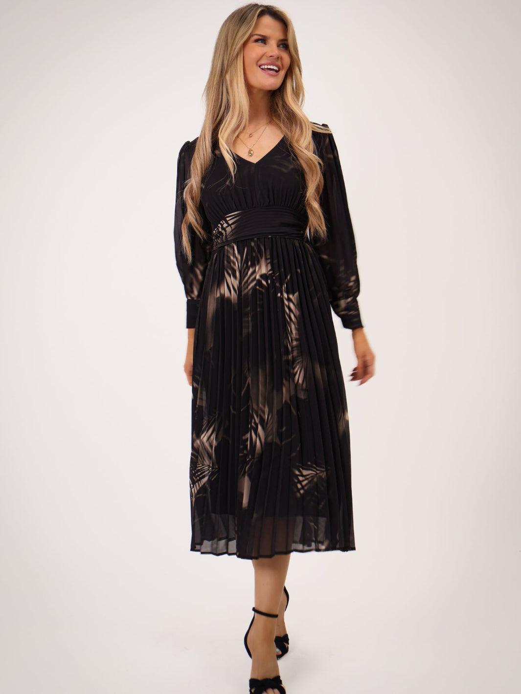 Kate & Pippa Hannah Dress In Black Print-Nicola Ross