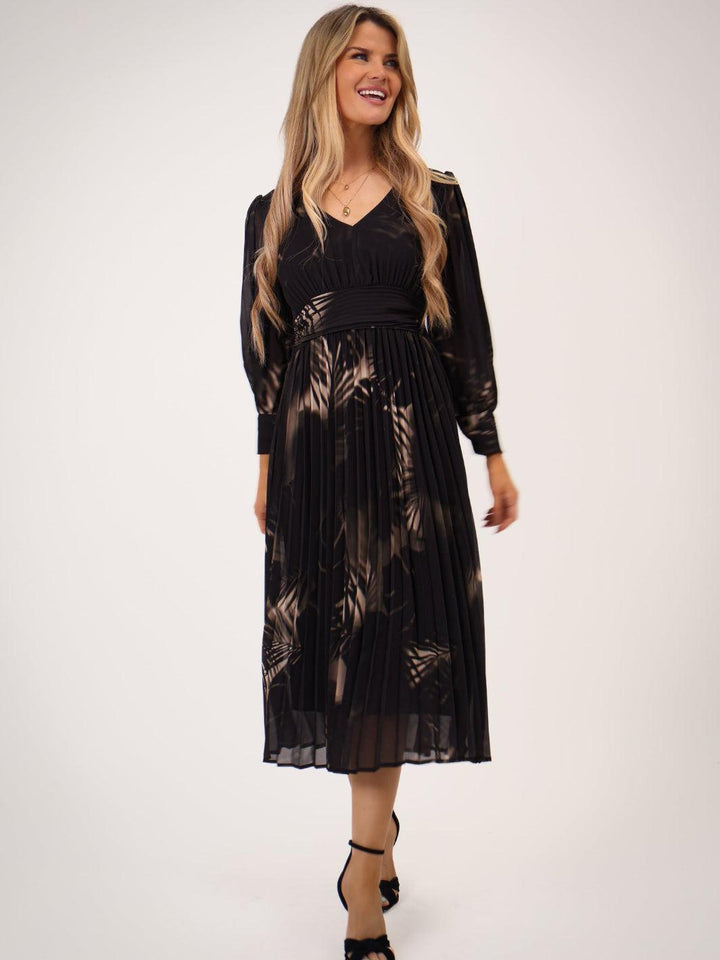 Kate & Pippa Hannah Dress In Black Print-Nicola Ross
