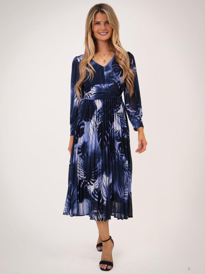 Kate & Pippa Hannah Dress In Navy Print-Nicola Ross