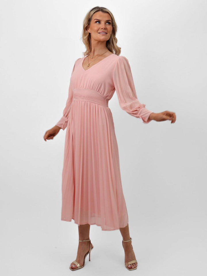 Kate & Pippa Hannah Dress In Pale Pink-Nicola Ross