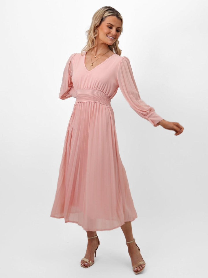 Kate & Pippa Hannah Dress In Pale Pink-Nicola Ross