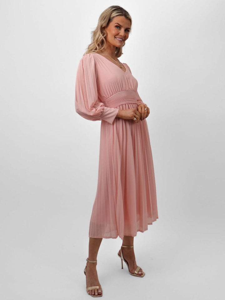 Kate & Pippa Hannah Dress In Pale Pink-Nicola Ross