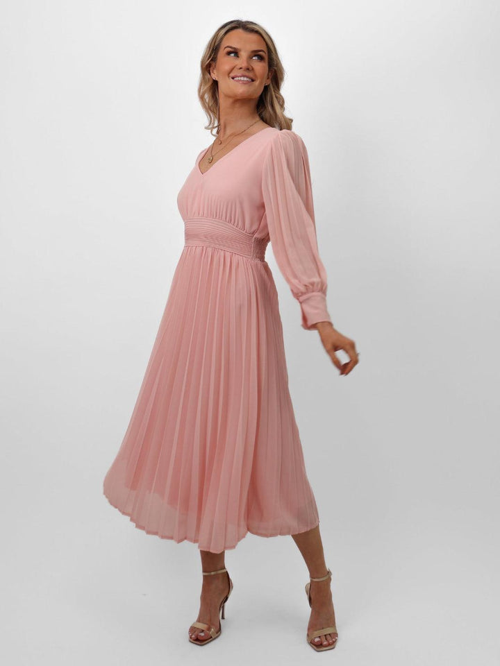 Kate & Pippa Hannah Dress In Pale Pink-Nicola Ross