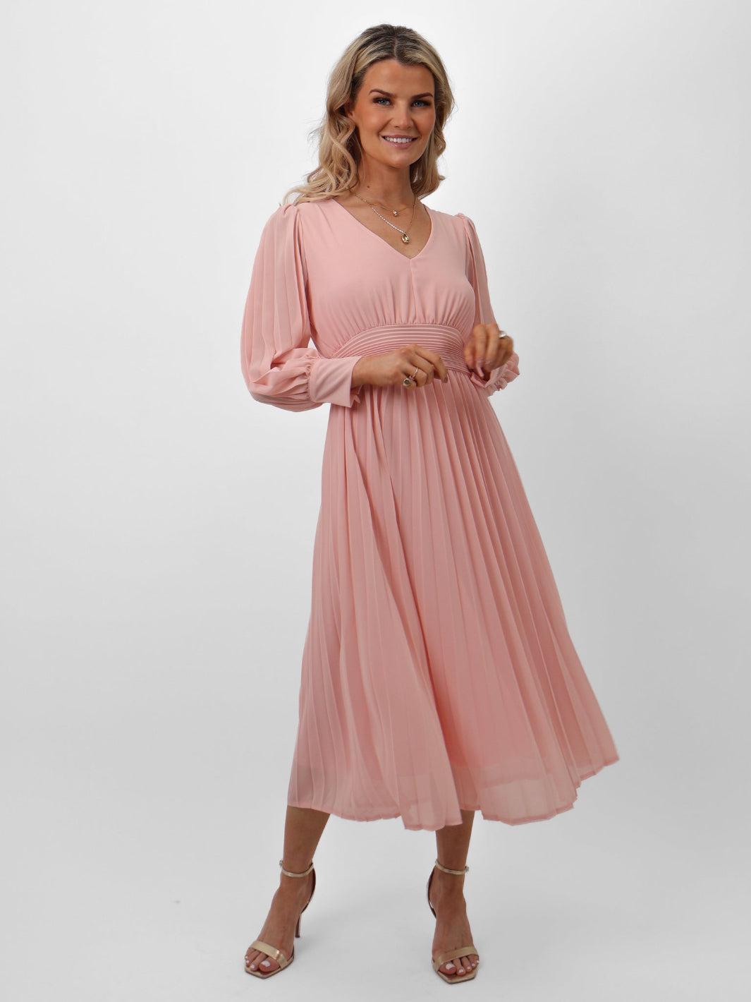 Kate & Pippa Hannah Dress In Pale Pink-Nicola Ross