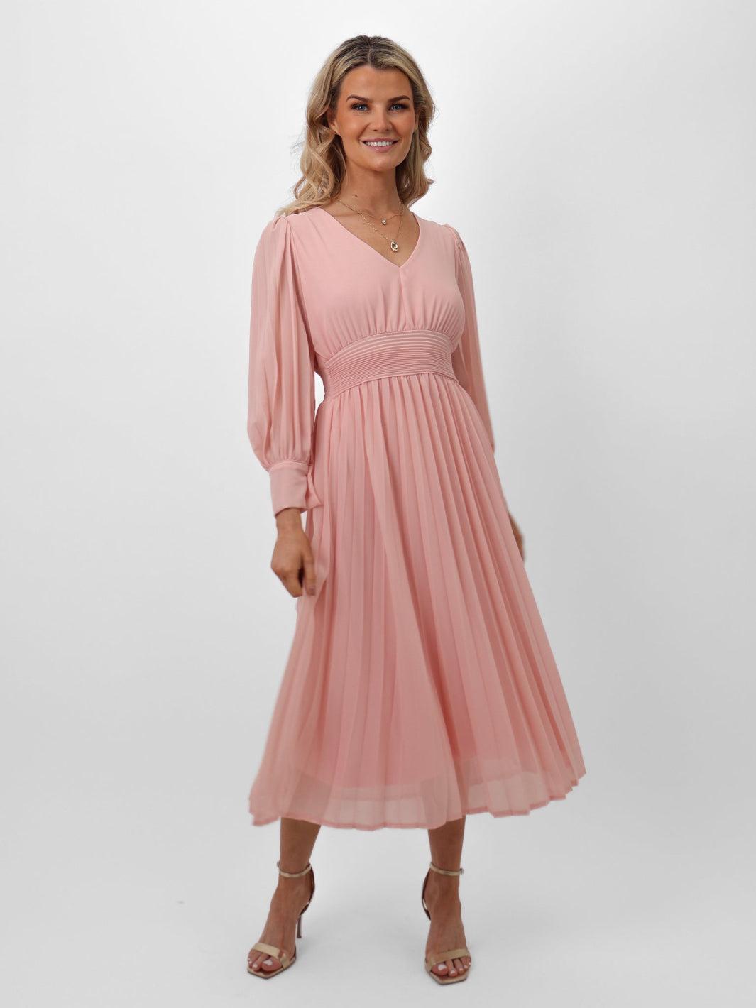 Kate & Pippa Hannah Dress In Pale Pink-Nicola Ross