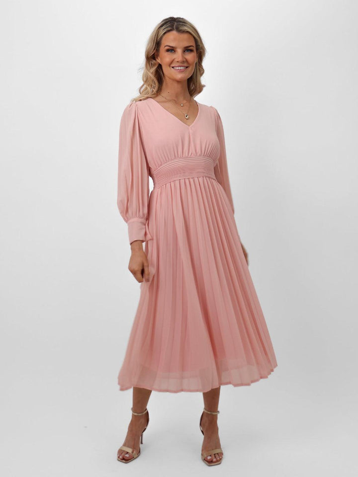 Kate & Pippa Hannah Dress In Pale Pink-Nicola Ross